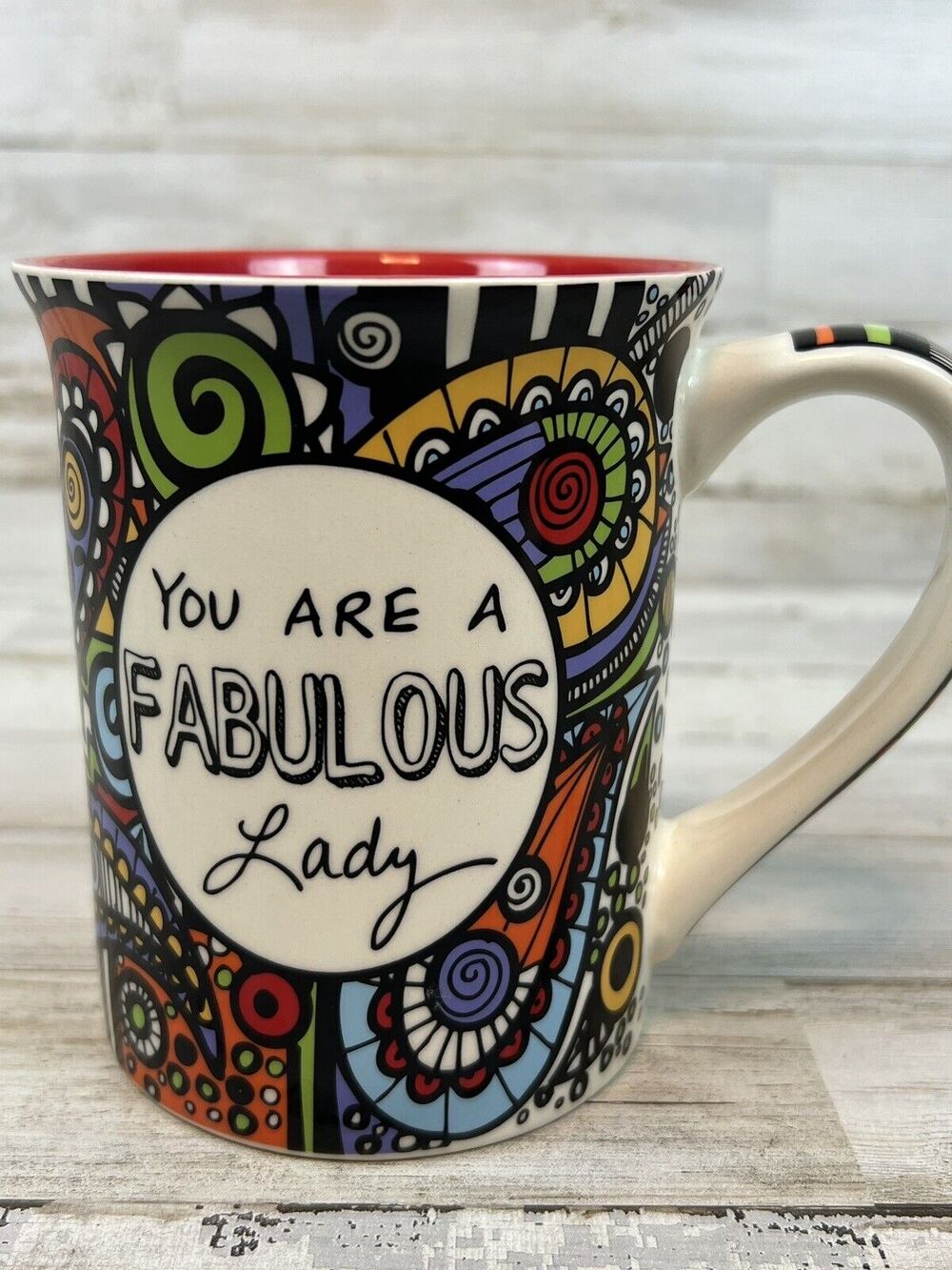 Our Name Is Mud Fabulous Lady Mug Lorrie Veasey 16oz Colorful Coffee Cup Gift